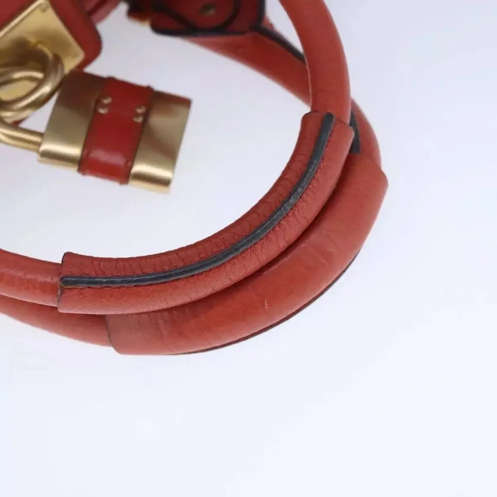 Chloe Paddington Hand Bag Leather Red Gold Silver Auth - Picture 12 of 16